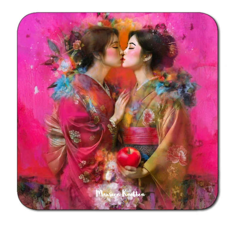 Onderzetters "Pink Geisha"
