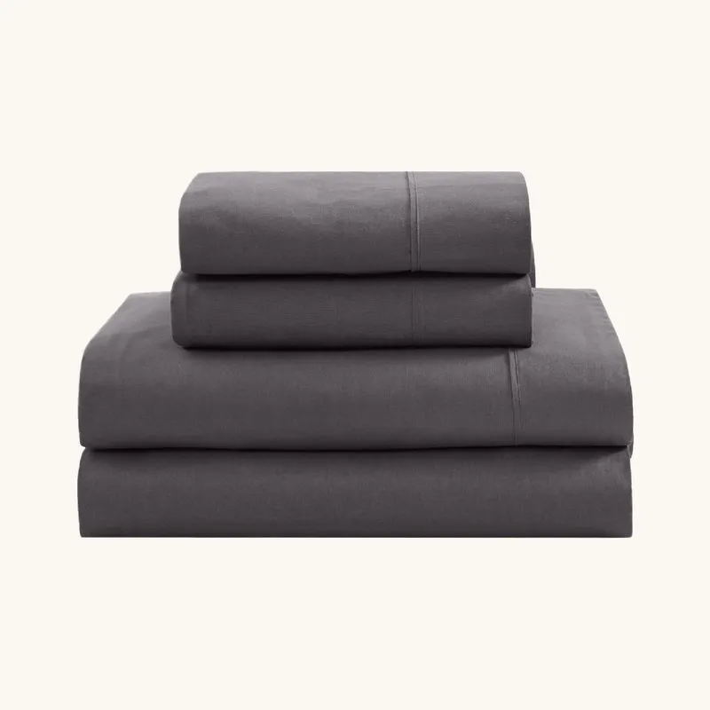 Sleep Comfy Satijn Katoen Dekbedovertrekset | Antraciet
