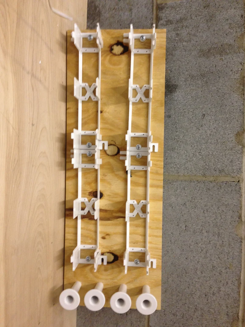 66 Block Wood Back Board With Spools