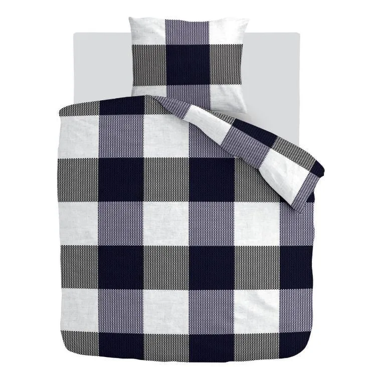 Cozy Dekbedovertrekset | Nordic Blue Blocks