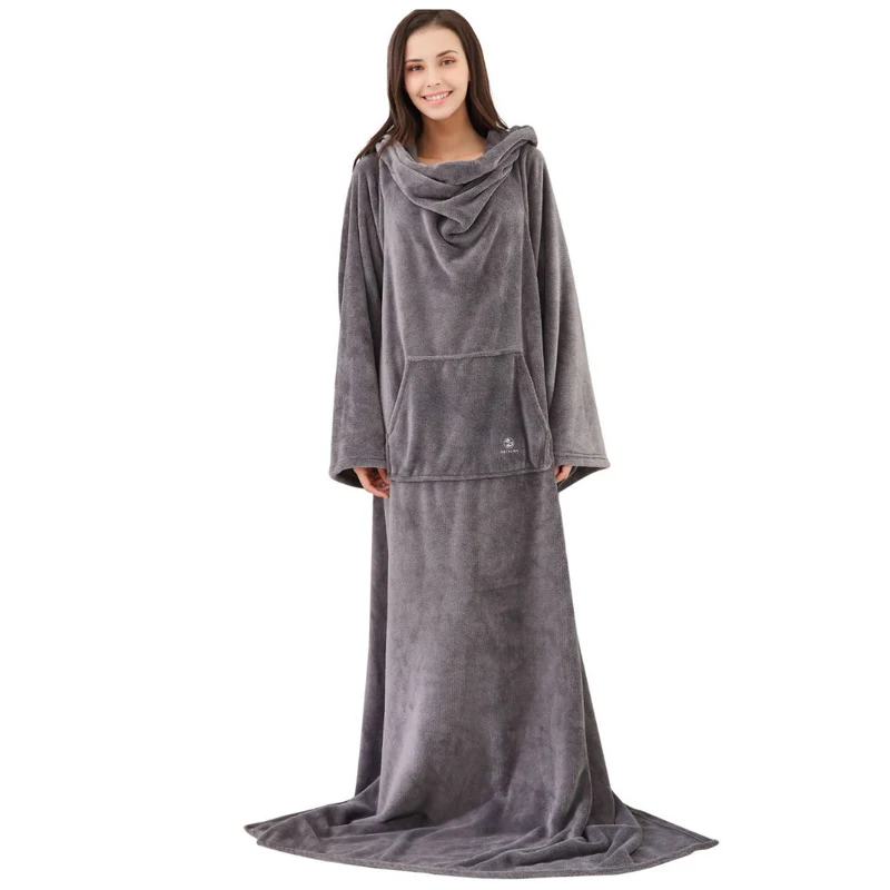 Fleece Deken met mouwen