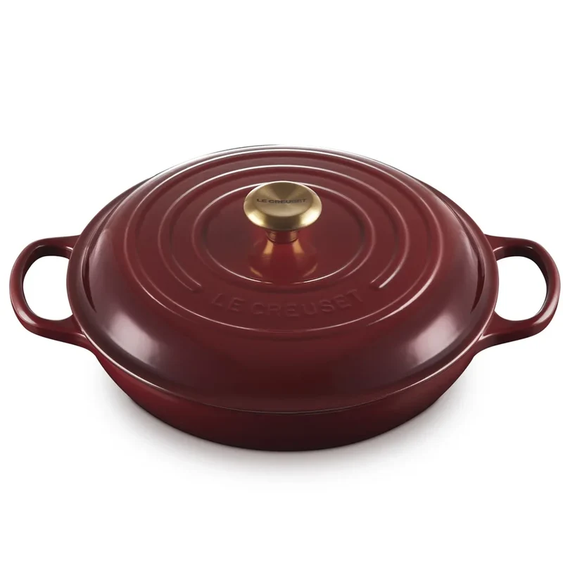 Le Creuset Braadpan 30cm Campagnard Garn — zo goed als nieuw