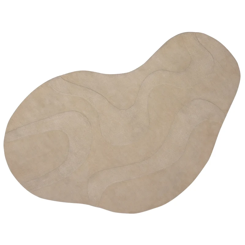 WOOOD Essentials Alya vloerkleed organisch melk 170x240 cm
