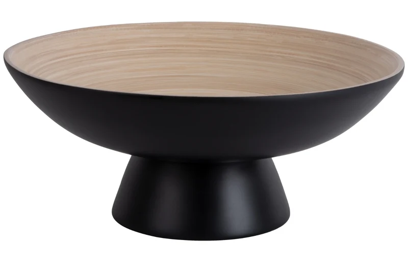 Present Time Schaal Fruit Bowl Puro Zwart Ø30cm Bamboe