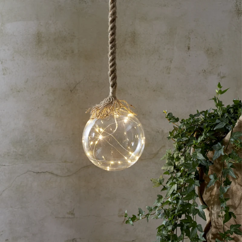 STAR Trading Jutta Kerstbal LED Ø15 cm Glas
