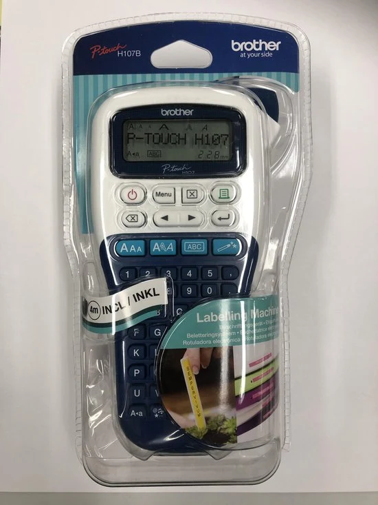 Labelprinter 3.5/6/9/12mm TZ(e)-tape Blauw/Wit