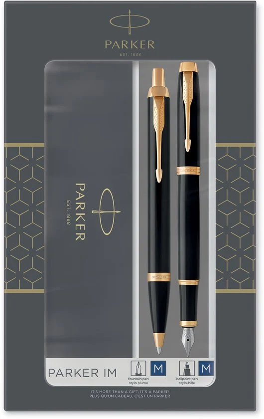 Parker IM Duo geschenkset glanzend zwart