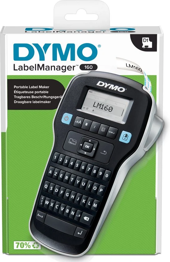 DYMO LabelManager 160-labelmaker met AZERTY-toetsenbord