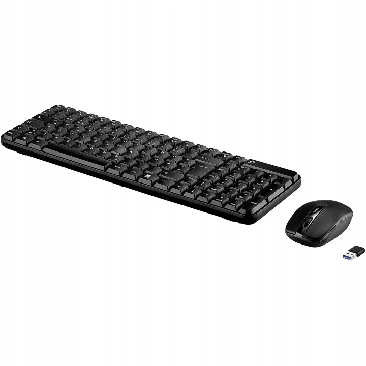 Renkforce rf-silent/ds-01 USB Keyboard and mouse set QWERTZ Black