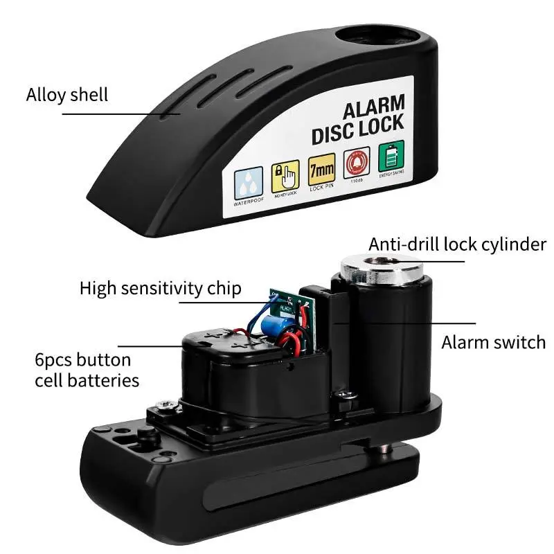 Mason James U-lock and Disc Lock/Motion Alarm Bundle