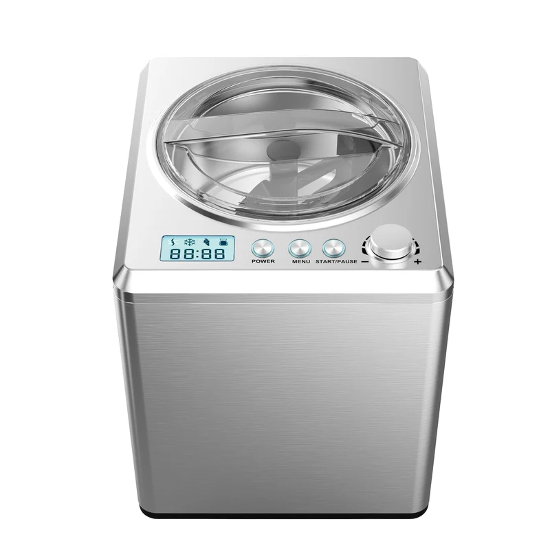 Melissa 16310193 - IJsmachine 2L - 180W - Geborsteld roestvrij staal