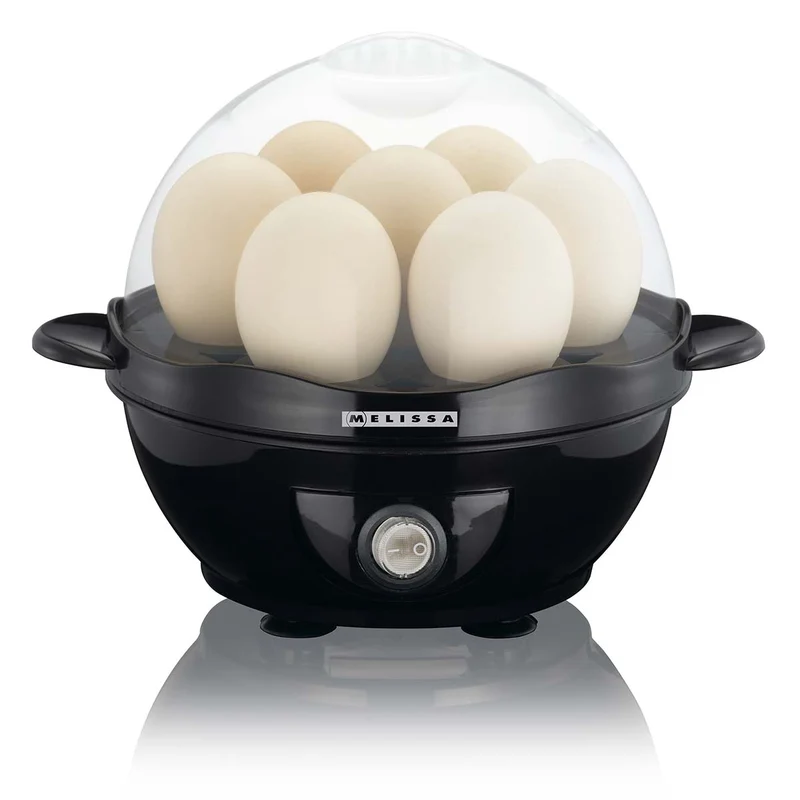 Melissa 16270021 - Eierkoker - 7 eieren - Transparant deksel - 360W - Zwart