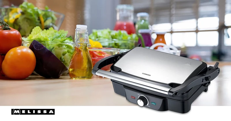 Melissa 16240108 - Panini Grill - Tafelgrill 1600W - Zwart RVS