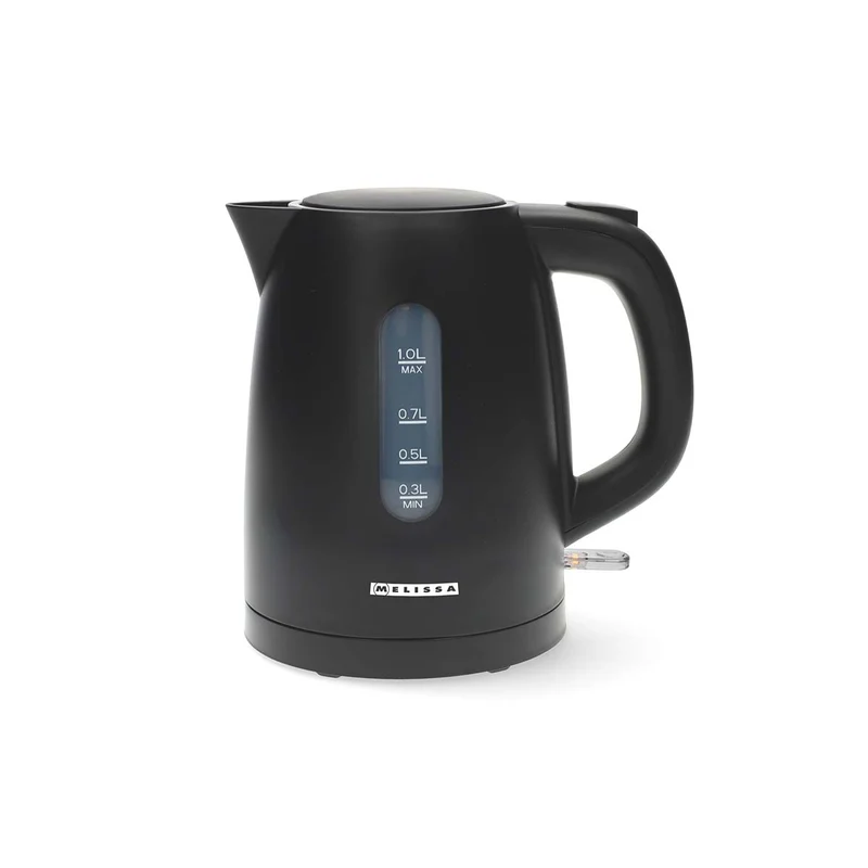 Melissa 16130309 - Elektrische Waterkoker - 1,0 l - Kunststof - Zwart - 360° Draaibaar - Droogkookbeveiliging
