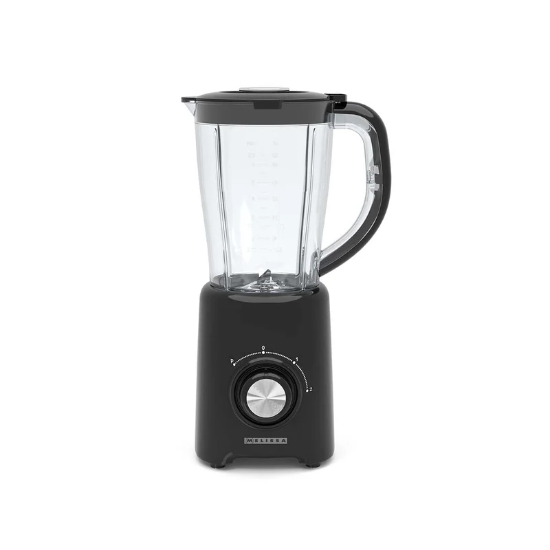 Melissa 16180134 - Staande blender - 800 W - 2 snelheden + puls - 4 roestvrijstalen messen - kunststof kan - zwart