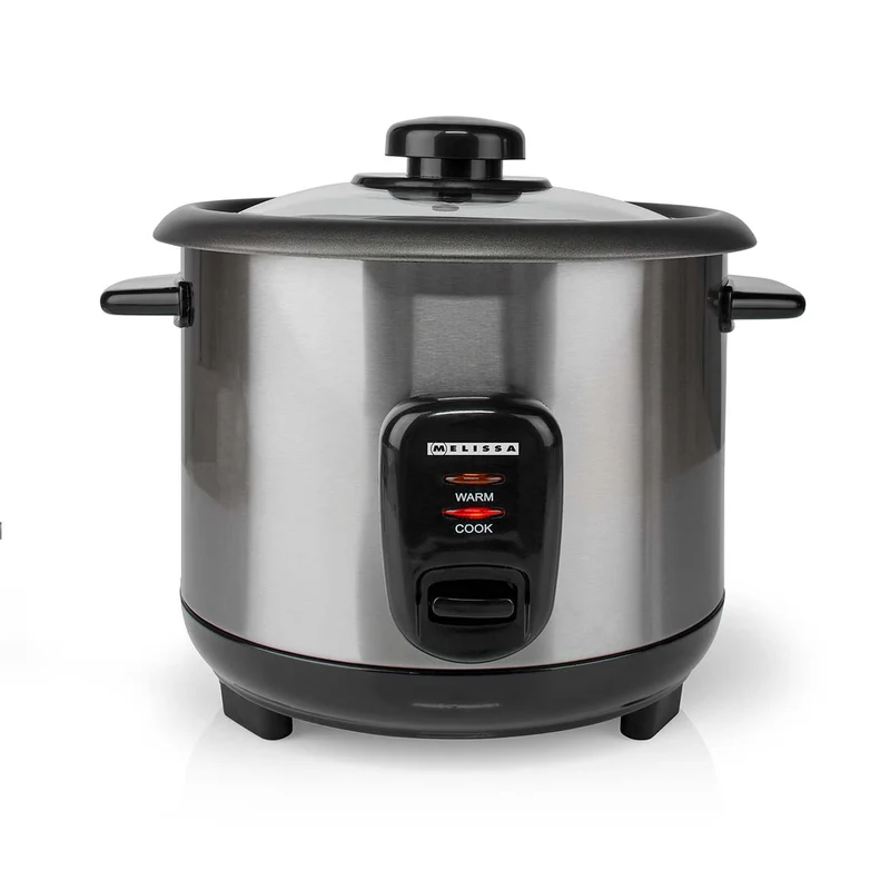 Melissa 16280023 - Rijstkoker - 1.0 l - 400 W - Antiaanbaklaag - Uitneembare binnenpan - Stoommandje - Warmhoudfunctie - Automatische uitschakeling