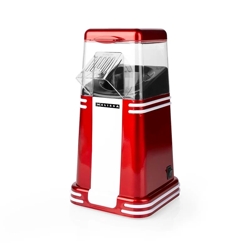 Melissa 16310187 - Popcornmaker - 60 g - 1200 W - Hete lucht - 2–4 min - Rood Wit
