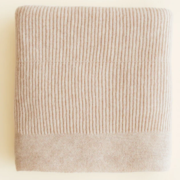 Hvid - Deken - Merino wol - Gaston - Soft Beige