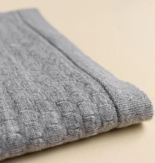 Hvid - Deken - Merino wol - Frankie - Grey Melange