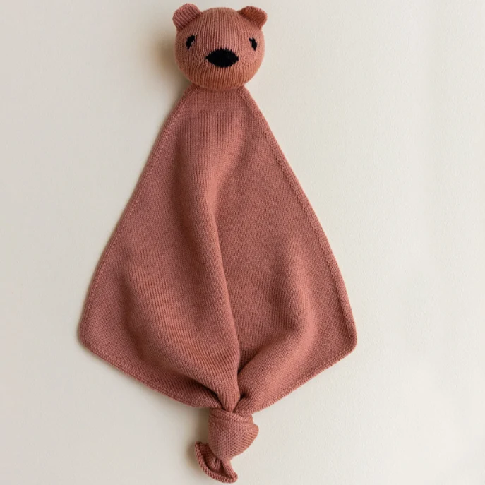 Hvid - Teddy Tokki - Knuffeldoekje - Terracotta - 100% merinowol