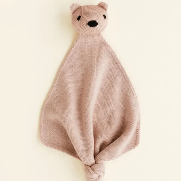 Hvid - Teddy Tokki - Knuffeldoekje - Apricot - 100% merinowol