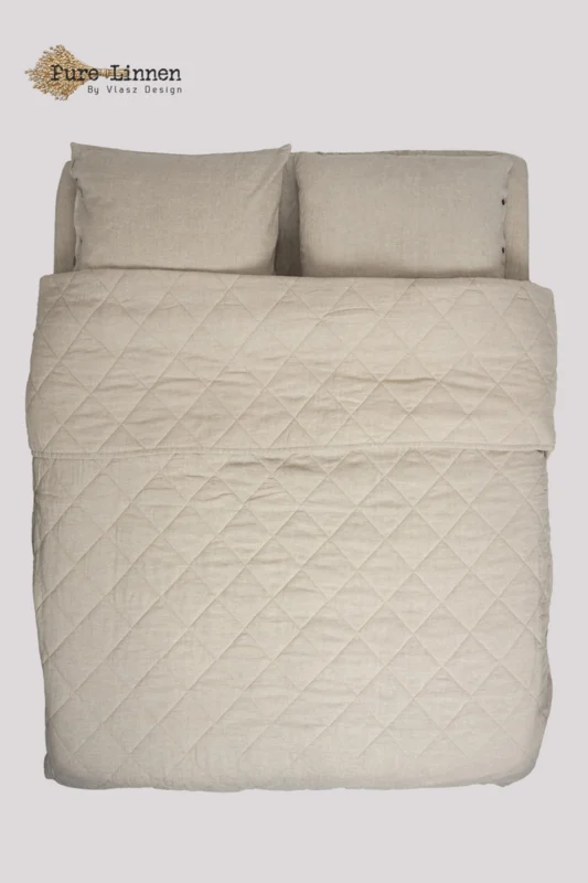 Linnen Bed Sprei Diamant van Pure Linnen