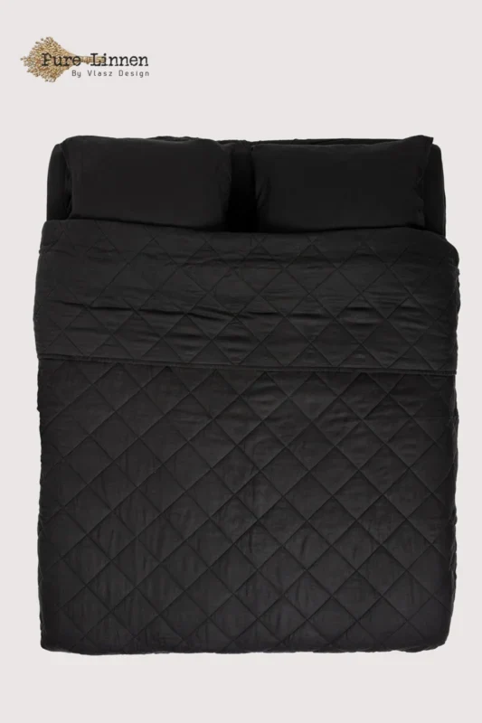 Linnen Bed Sprei Diamant van Pure Linnen