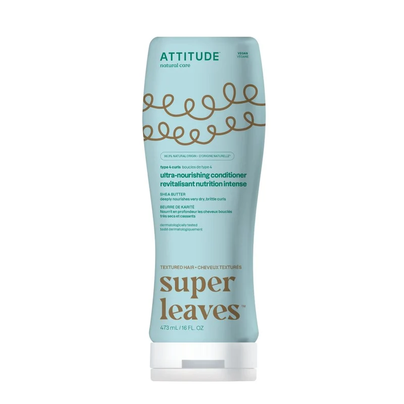 Attitude Super Leaves Conditioner Shea Butter Curl Ultra-Nourishing Type 4 Curls 473 ml