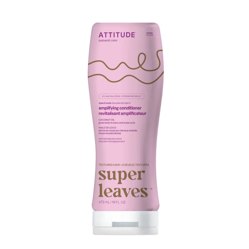 Attitude Super Leaves Conditioner Coconut Oil Curl Amplifying Type 2 Curls 473 ml