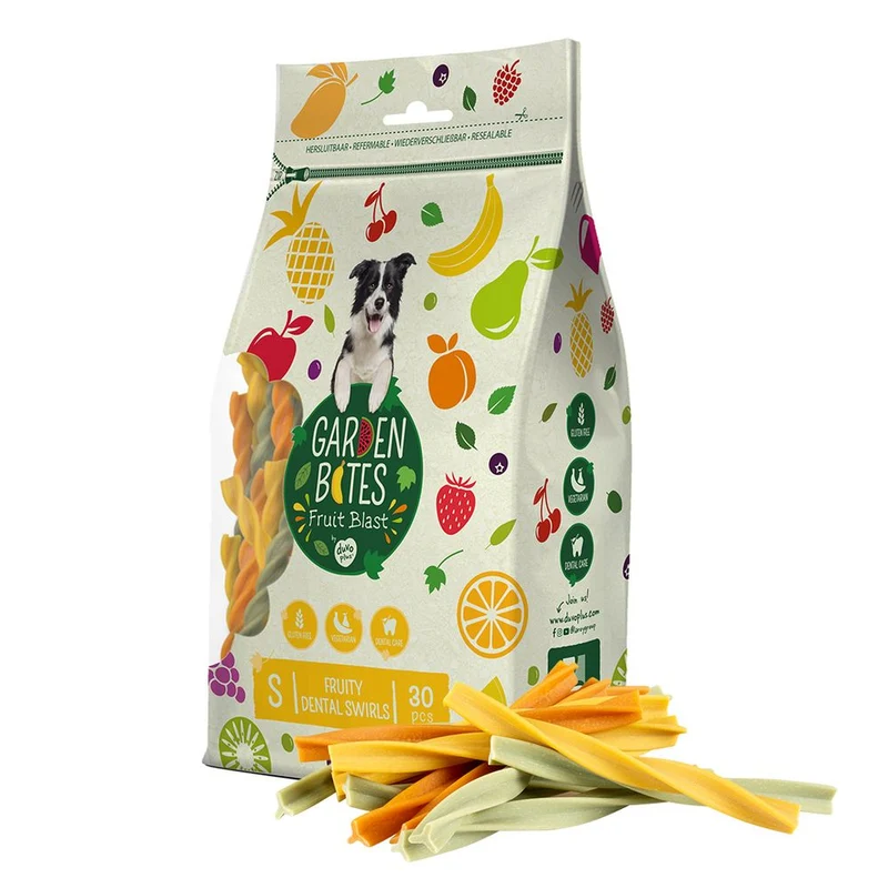 Duvoplus Garden Bites Fruit Blast Fruity Dental Swirls Hondensnack 30 stuks