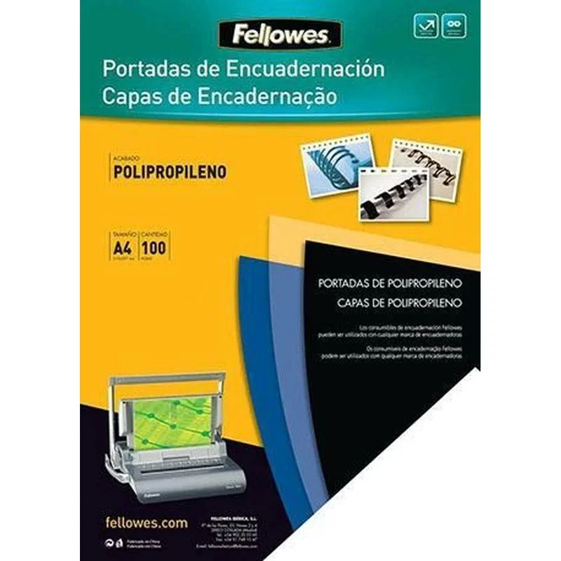 Fellowes dekbladen Futura polypropyleen - zwart A4