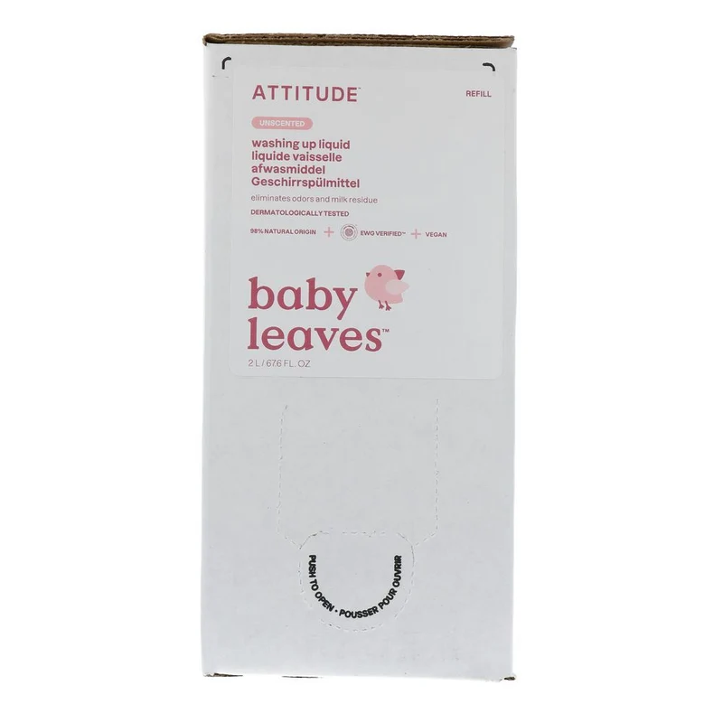 Attitude Baby Leaves Afwasmiddel Parfumvrij Bulk To Go 2 liter