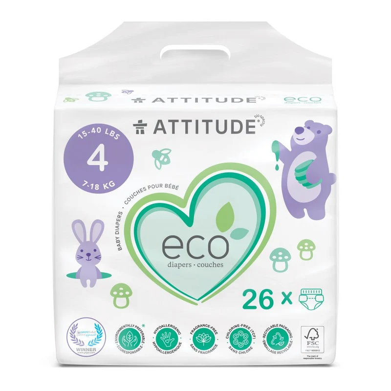 Attitude Eco Luiers Maat 4 26 stuks