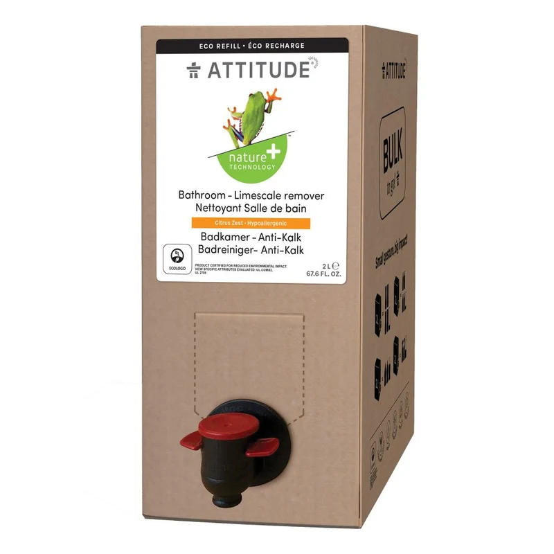Attitude Nature+ Badkamer Anti Kalk Spray Citrus Zest Bulk to Go 2 liter