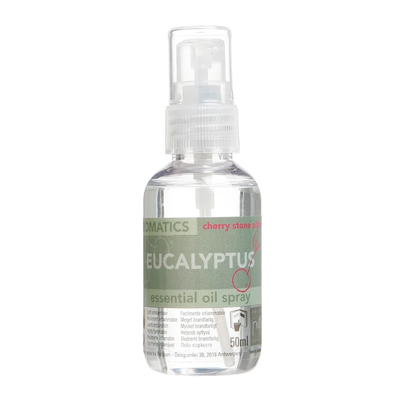 Flesje 50ml aromaspray gebaseerd op etherische olie eucalyptus