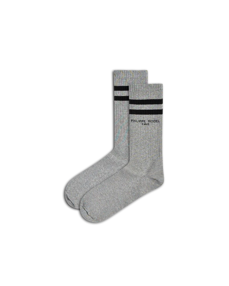 Socks in Cotton And Glitter, Grey