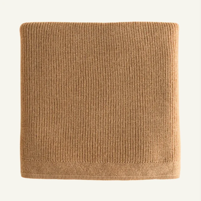 Hvid - Deken - Merinowol - Felix - Ochre
