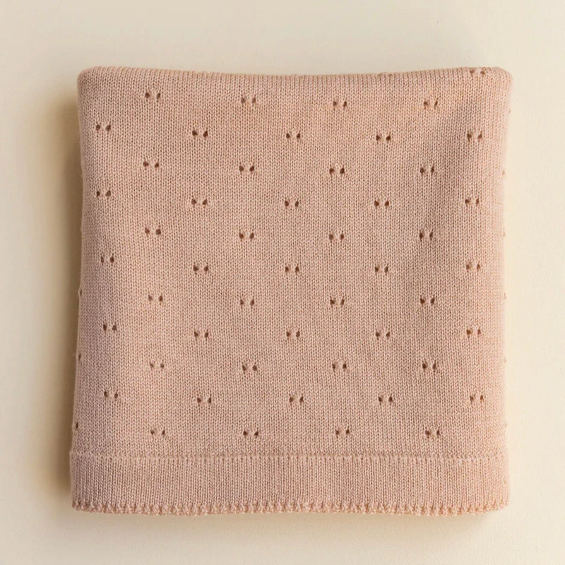 Hvid - Deken - Merino wol - Bibi - Apricot