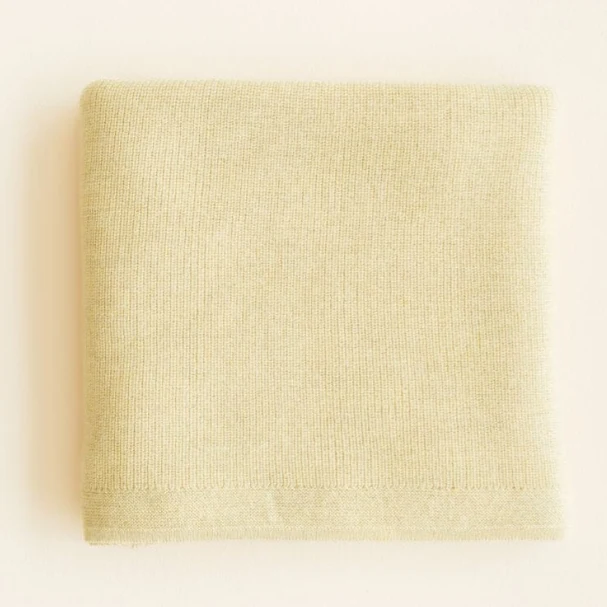 Hvid - Deken - Merinowol - Felix - Light Yellow