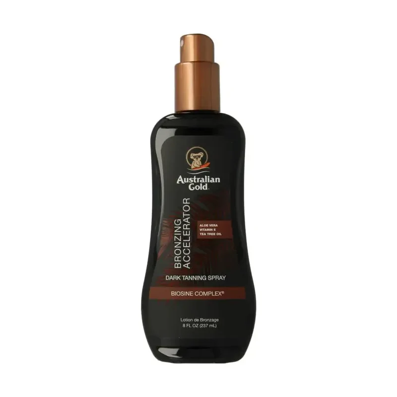 Australian Gold Dark tanning accelerator spray gel met bronzer 237 ml