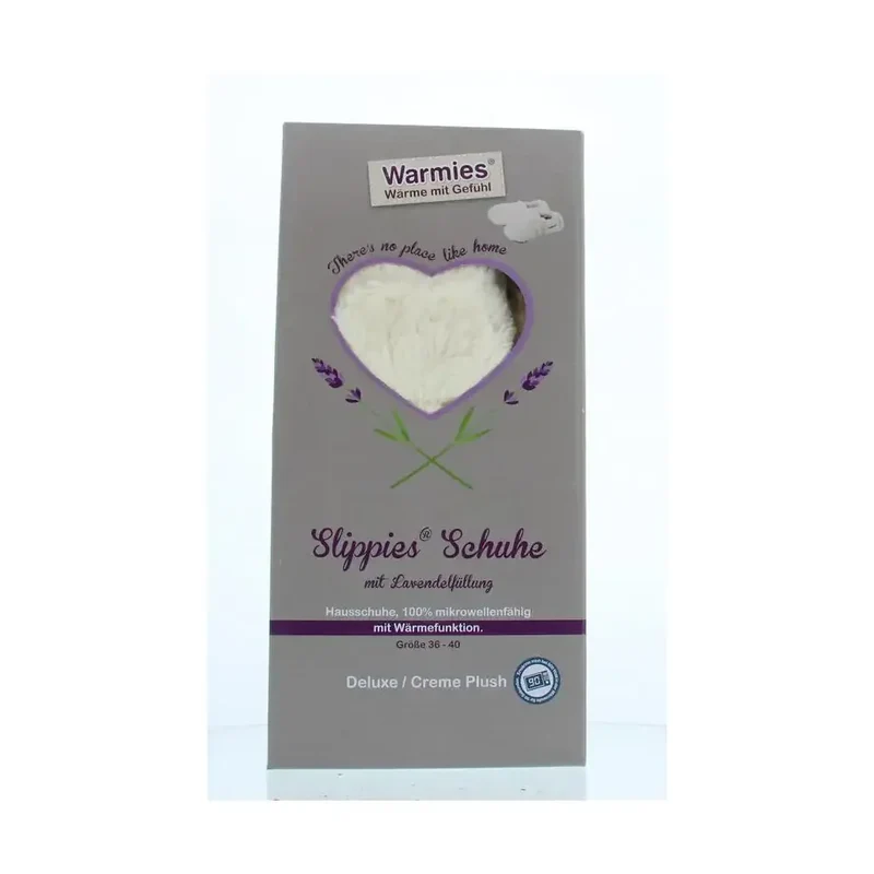Warmies Slippies maat 4-7 (36-40) creme plush