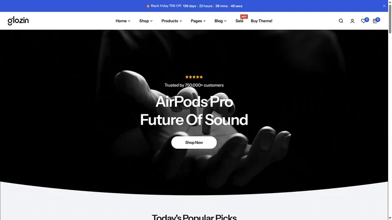 Glozin theme – Single Product | Single Product & Brand Focus