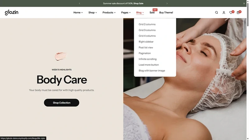 Glozin theme – Cosmetic | Beauty & Wellness