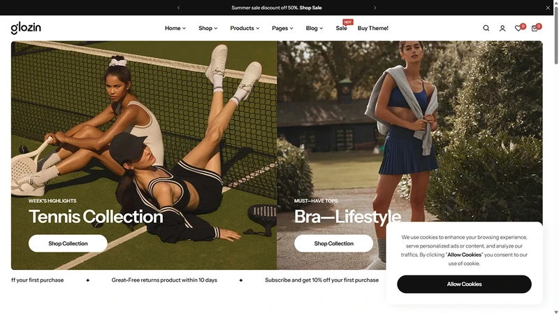 Glozin theme – Activewear | Sports & Lifestyle