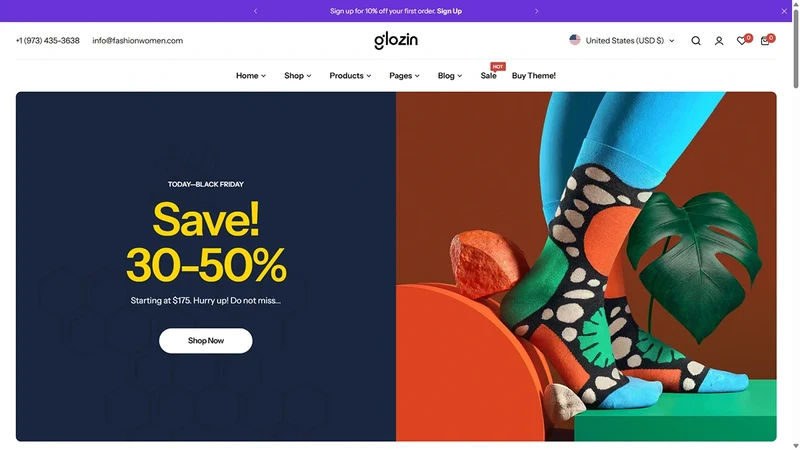 Glozin theme – Socks | Apparel & Accessories