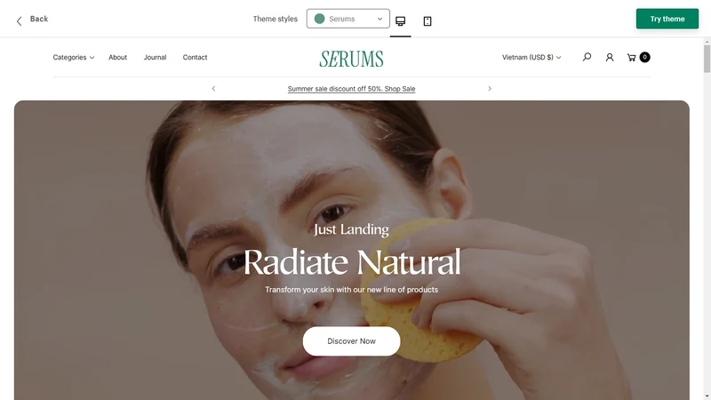 Agile Theme – Serums | Beauty & Skincare