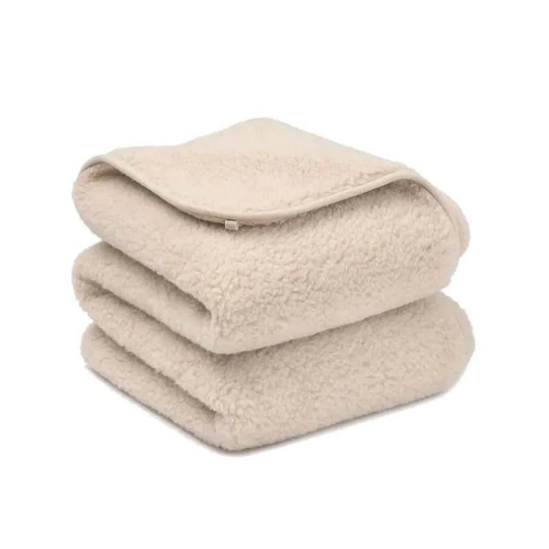 Ledikantdeken merinowol 2 laags - 93x135cm - Amandel