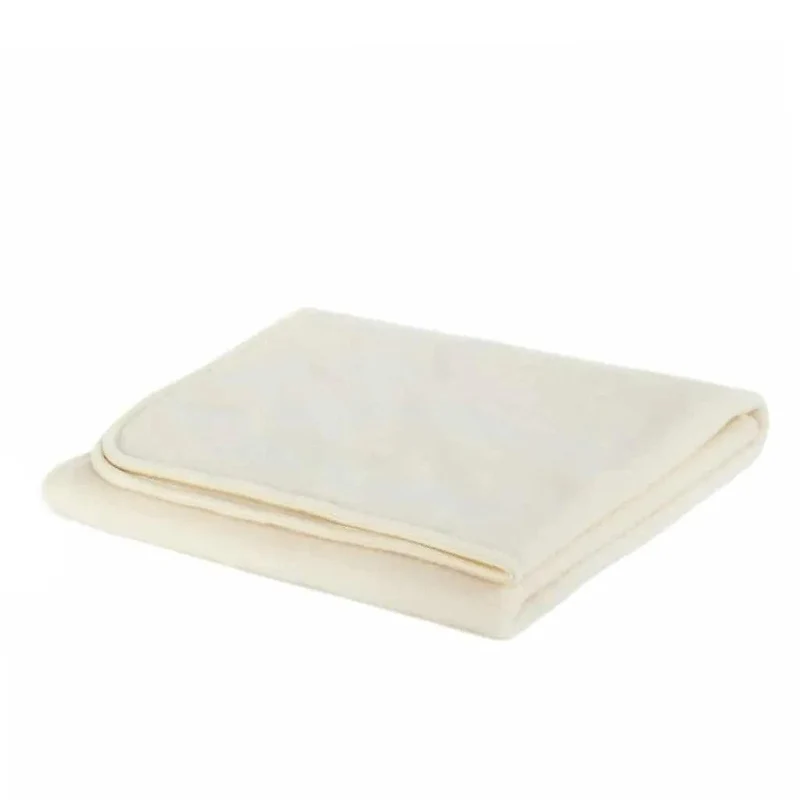Wollen wiegdeken fleece - 75x100cm -Merinowol - Naturel