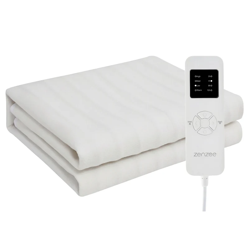 Elektrische warmtedeken XL 190x80 cm met timer voor veilige en gerichte warmte | Zenzee