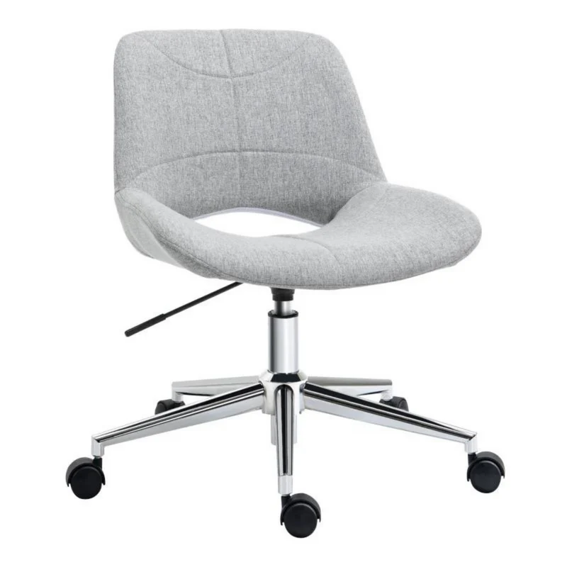 Ergonomische bureaustoel grijs met lage rugleuning